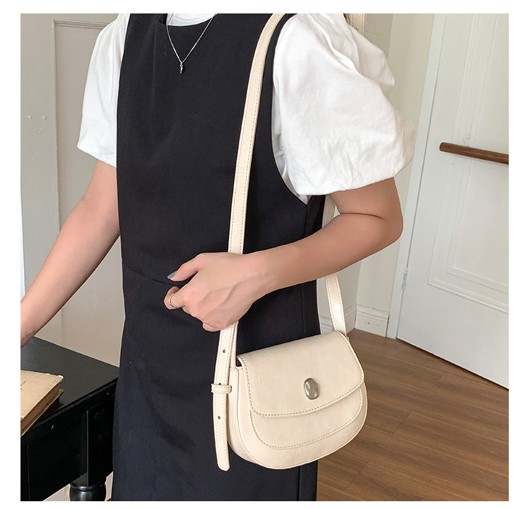 Nuova borsa a tracolla piccola a conchiglia sottobraccio, da donna, solida e semplice, con patta, di alta qualità_voghion.com