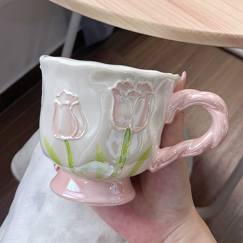 High quality ceramic wineglass, Birthday gift