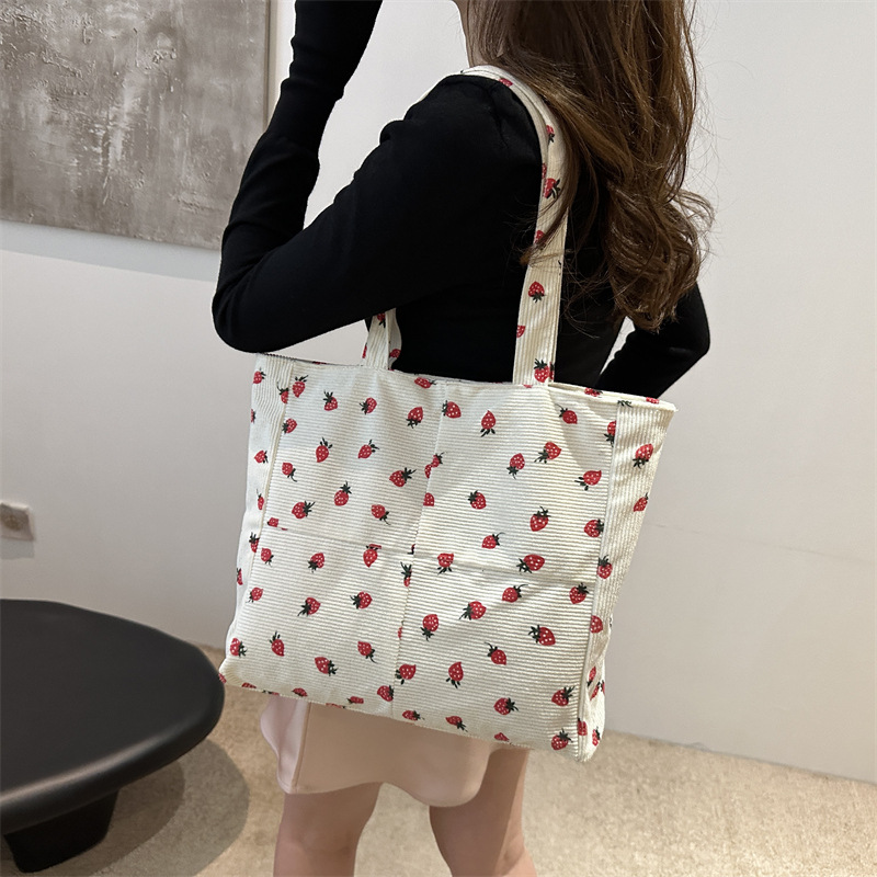 Bolsa de impresión de velcro versátil 2024 nueva bolsa de almacenamiento de gran capacidad de un solo hombro movible bolsa de lona