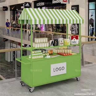 Y Iron Art Stall Night Market Street Stall Trolley Mobile Snack Cart Stall Takeaway Cart Sales Cart Outdoor Gold