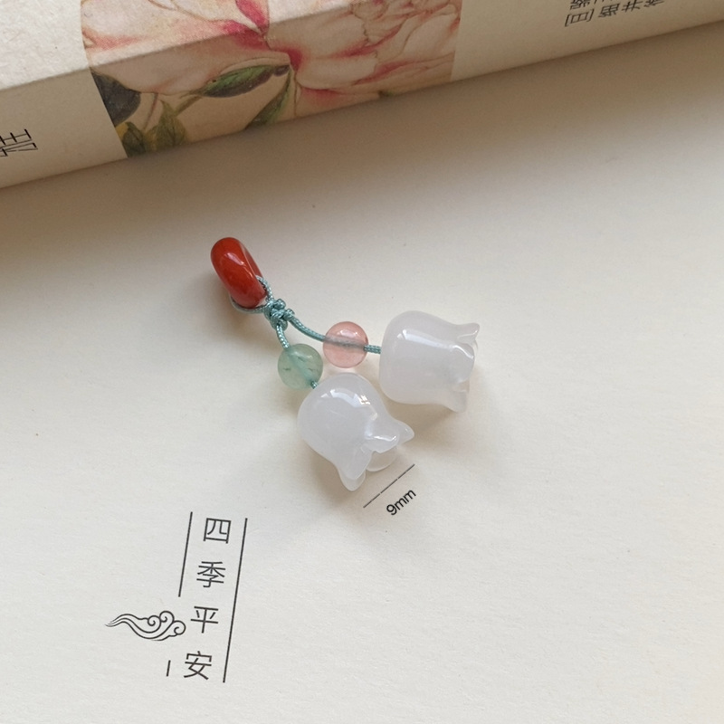 天然南紅隔珠ペンダントと田玉小提溜ブレスレットアクセサリー手串ペンダントネックレスdiy手作りコーディネート|undefined