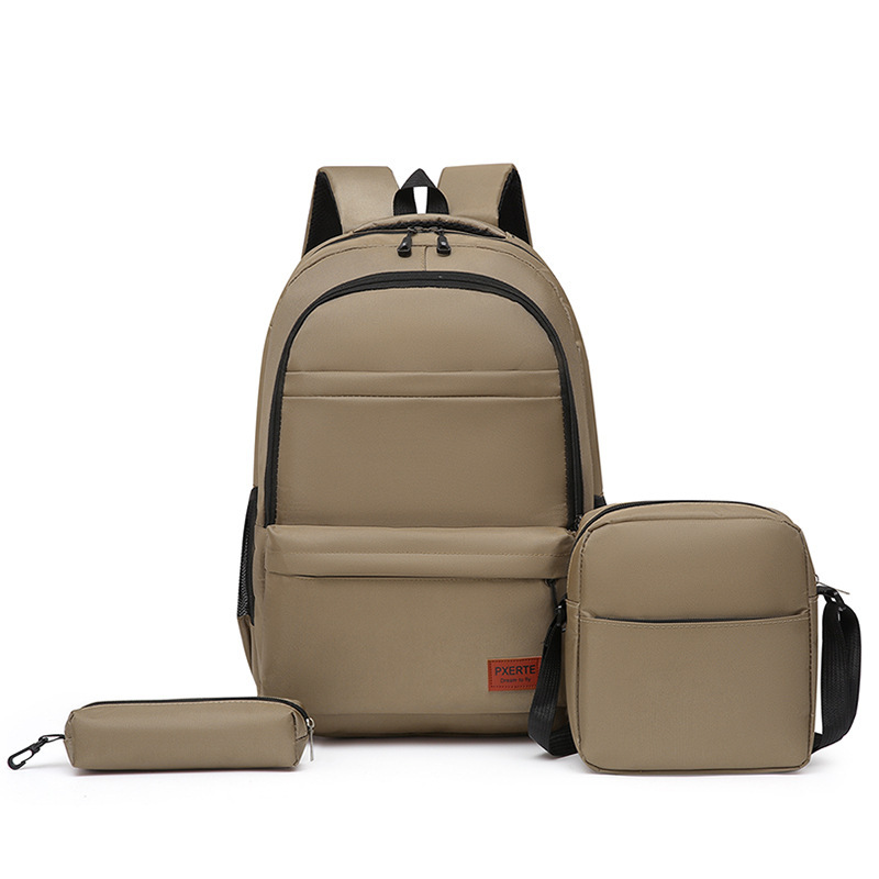 Wholesale New Three-piece Set Junior Senior high school Large Capacity Backpack Trendy College Students Simple Computer Backpack