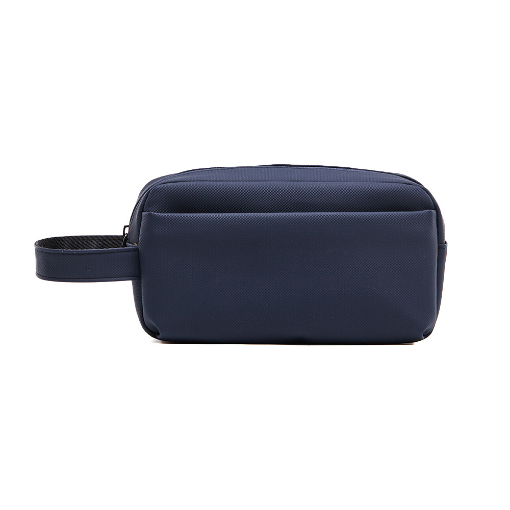 세면도구 가방 - 23*8.5*13.5cm - 다이아몬드 격자 옥스포드 천 - 짙은 파란색
