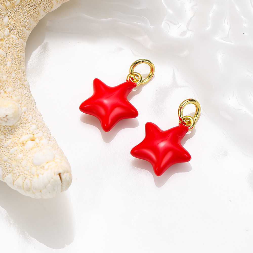 Bijoux En Gros Rétro Style Simple Star Forme De Cœur Noeud D'Arc Le Cuivre Pendentif Chaîne De Câble display picture 9