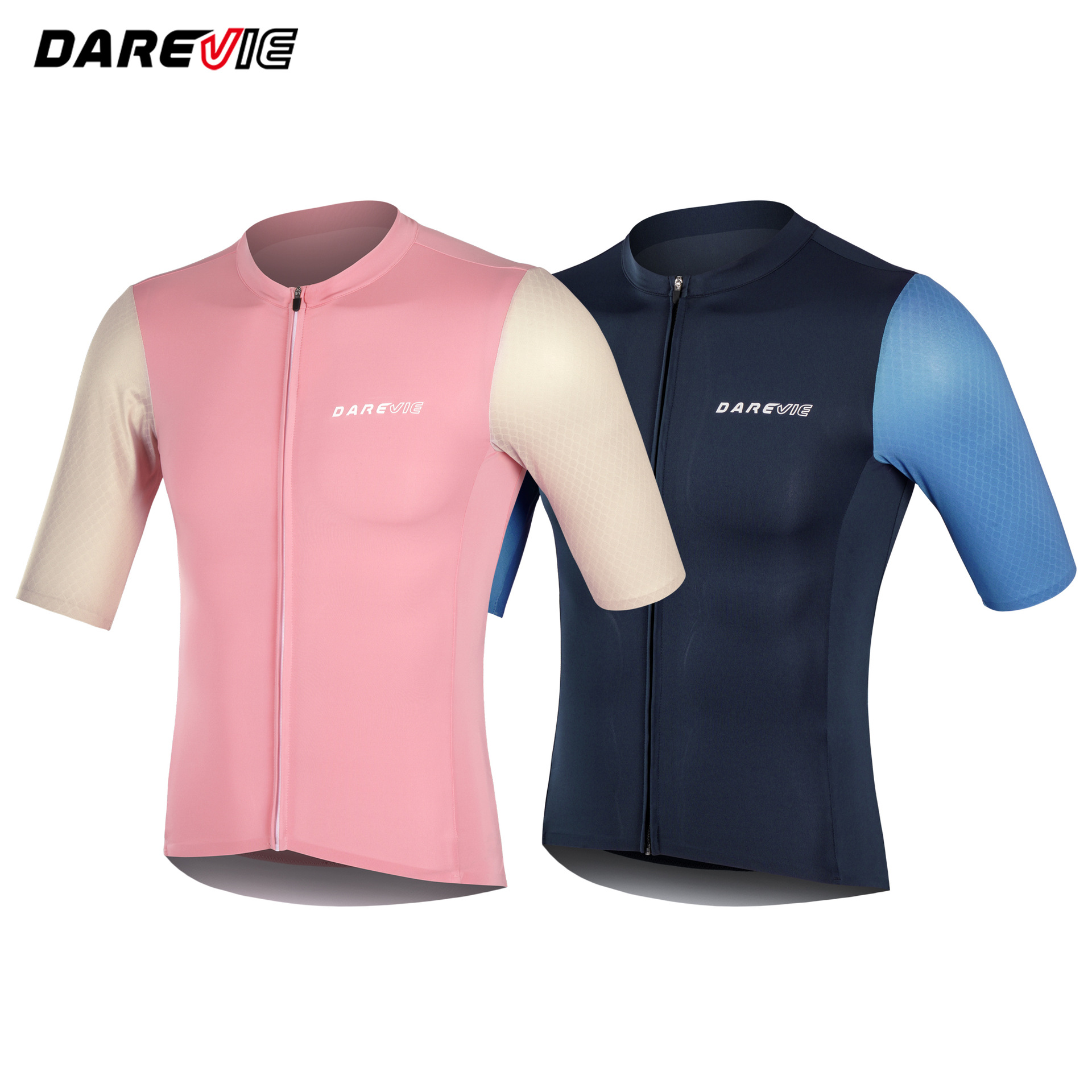 Yongwei Darevie Summer Cycling Clothing Road Cycling Top Contrasting Color Short-Sleeved Milk Silk Breathable