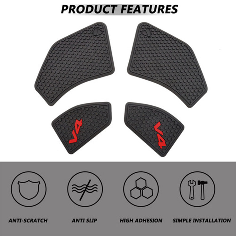 Suitable for Ducati Streetfighter V42018-2022 Motorcycle Fuel Tank Anti-Slip Sticker Anti-Scratch Rubber Sticker