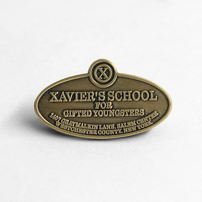 Movie X-Men Brooch Xavier Gifted Young School Badge Movie Inspired Enamel Pin Decoration (Yaxa sancaqları) - brown-b17-03-b02
