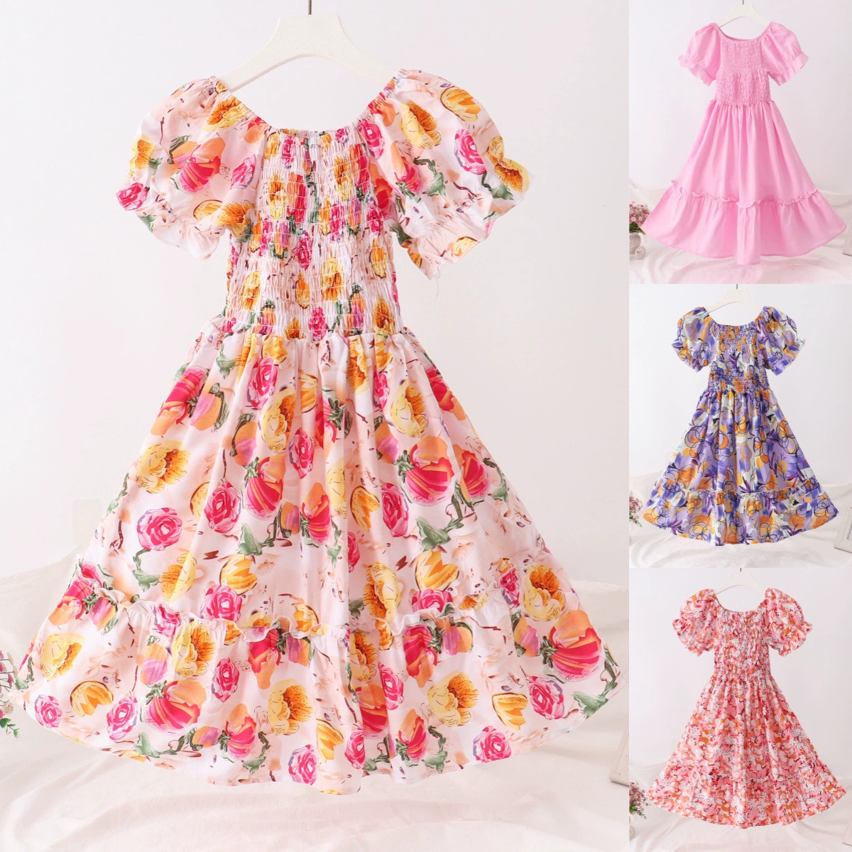 Европейский и американский стиль ins летние платья для девочек богемное детское пляжное платье для пляжного отдыха принцессы