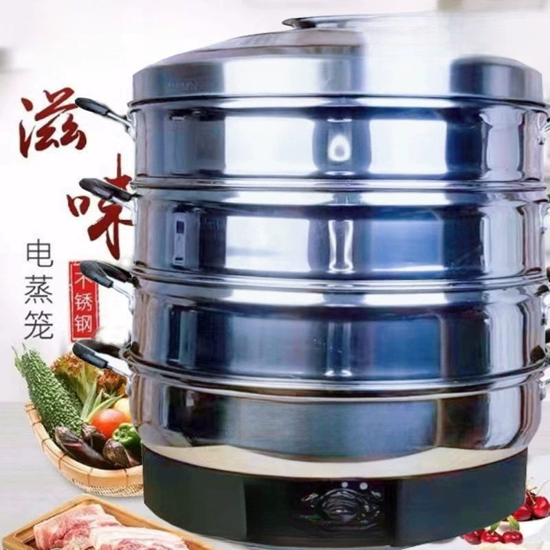 Пароварка электрическая пароварка большой емкости, большой размер, пятислойная застежка, электрическая пароварка, электрическая пароварка, домашняя автоматическая многоярусная доставка
