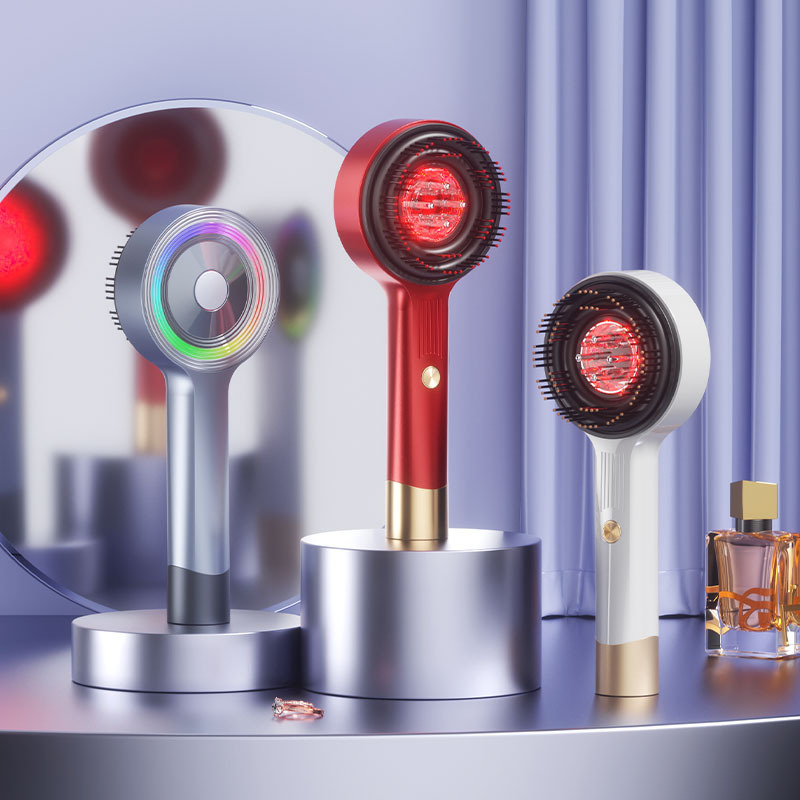 New Multifunctional Electric Massage Comb Wireless Massage Comb Household Scalp Liquid Conduction Red Light Anti-Hair Loss Hair Care Comb