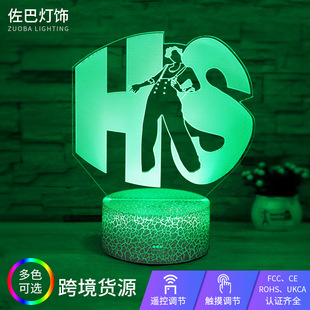 Cross-Border led night light souvenir singer dance series acrylic bedside lamp desktop decorative atmosphere table lamp