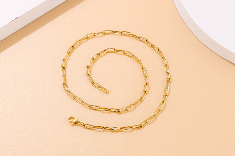 new fashion simple thick chain paper clip chain bracelet set wholesale nihaojewelry