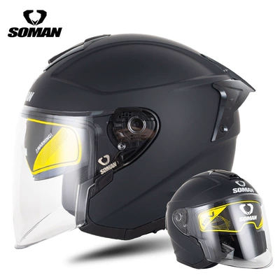 Electric Vehicle Dual-Lens Helmet for – Motosiklet kaskı (dəbilqə) - dumb-black-s