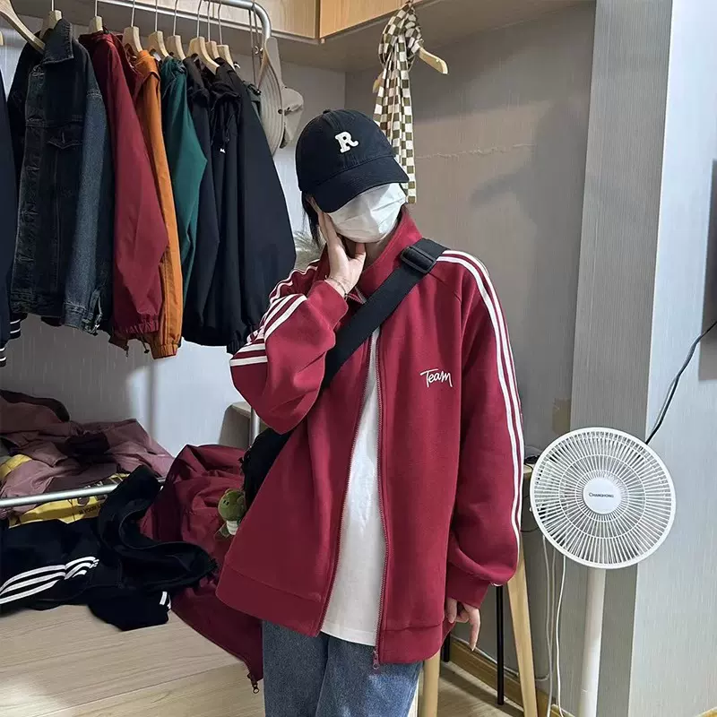 春款外套街头休闲开衫拉链棒球服女春秋新款宽松运动卫衣女