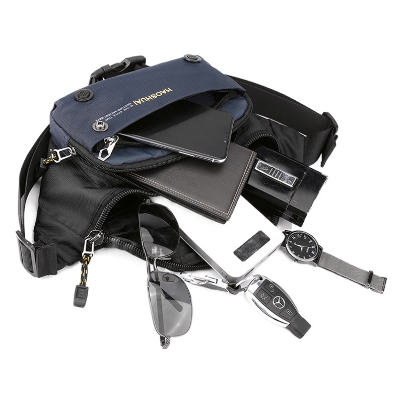 Nuevo bolso de cintura al aire libre multifuncional bolso de pecho de los hombres ocasionales moda bolsa de mensajero bolsa de viaje transfronteriza exclusiva
