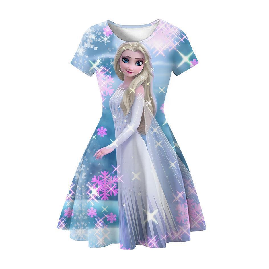 Children's Dress Princess Dress Short-Sleeved Dress Girls Dress