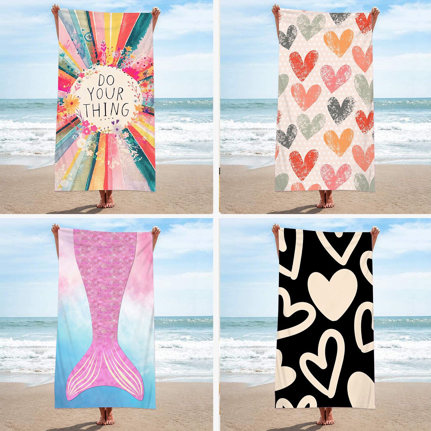 Amazon Superfine fibre Beach towel printing Quick drying Swimming Bath towel Fleece Sandy beach towel Doing foreign trade