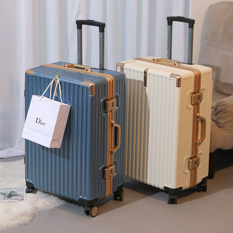 Luggage Case Women's New 20-inch Boarding Case Men's Password Trolley Case Aluminum Frame 26 Large Capacity Strong and Durable Suitcase