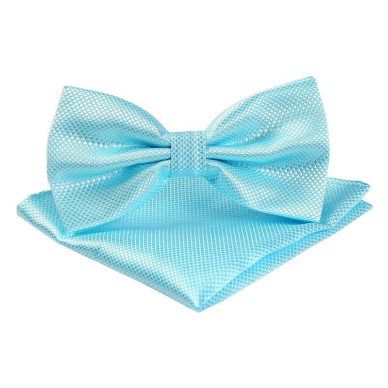 Nuevo color sólido moda simple vestido arco e-commerce fiesta boda color sólido cuadros finos pajarita pañuelo traje