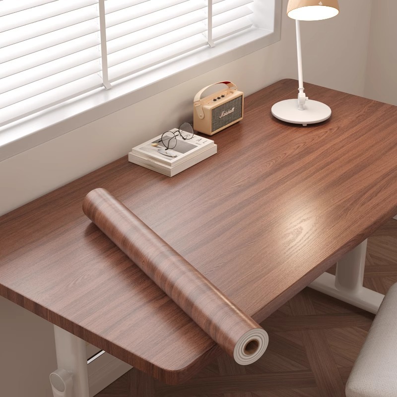 Wood Grain Wallpaper Stickers Furniture Renovation Film Wardrobe Door Stickers Self-Adhesive Desktop Extra Thick Wallpaper