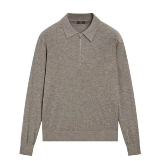 BM&MD&ZA autumn new women's retro casual blended knit sweater with zipper 05695582753