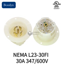 廠家供應NEMA美式發電機工業插頭 大功率防松電源插頭30A347/600V
