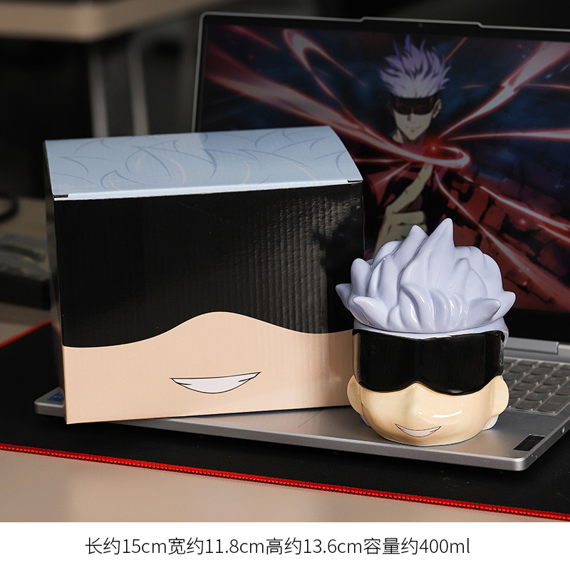 Taza de una pieza Luffy Sombrero de paja Taza de café Tazón Anime Taza de cerámica para el hogar Taza de café creativa Plato en stock
