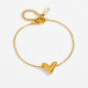 European and American new jewelry stainless steel V female necklace does not fade gold bracelet earrings ladies suit t home light luxury