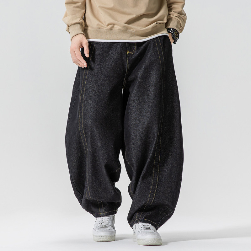26 Spring Collection Men's Plus Size Japanese Style Retro American Jeans High Street Straight Casual Wide-Leg Pants H821 26 Spring Collection Men's Plus Size Japanese Style Retro American Jeans High Street Straight Casual Wide-Leg Pants H821