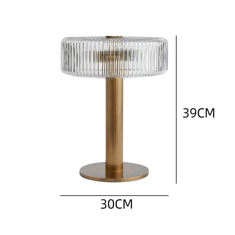 Luz de lujo postmoderna lámpara de mesa de vidrio diseñador nórdico minimalista sala de estar sala de estudio modelo casa decoración lámpara de cabecera de cama image 7