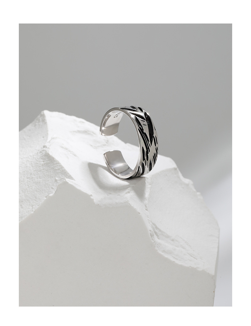 Original Design Geometric Sterling Silver Plating Open Ring 1 Piece