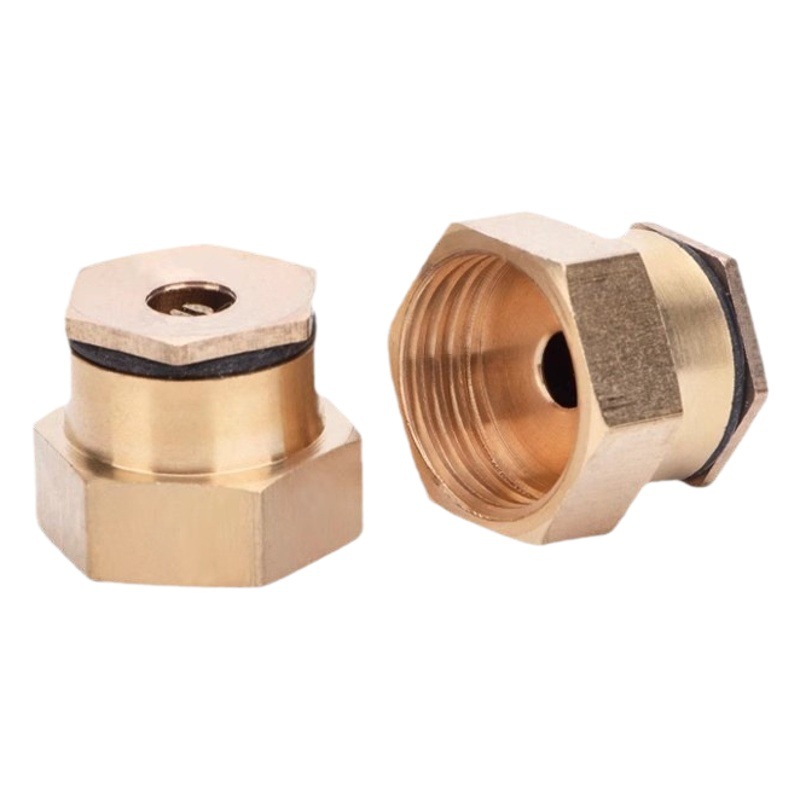 4 puntos de cobre ajustable boquilla centrífuga de cobre interna y externa de alambre de césped Riego Jardín sitio de plántulas eliminación de polvo boquilla ajustable