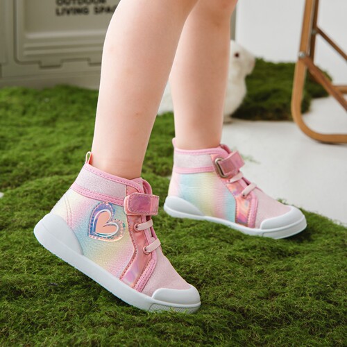 Children's cloth shoes high-top spring and autumn girls 'shoes cute princess shoes non-slip casual skate shoes shell toe sneakers