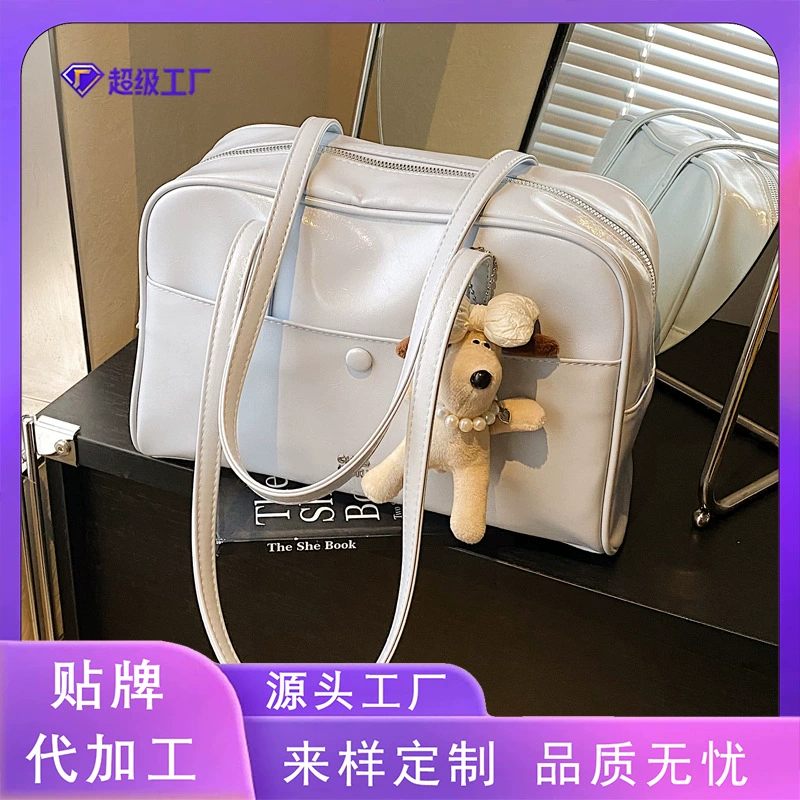 Повседневная текстура сумка большой емкости 2025 новый тренд иностранные женские сумки на плечо стильный простой сумка Toto