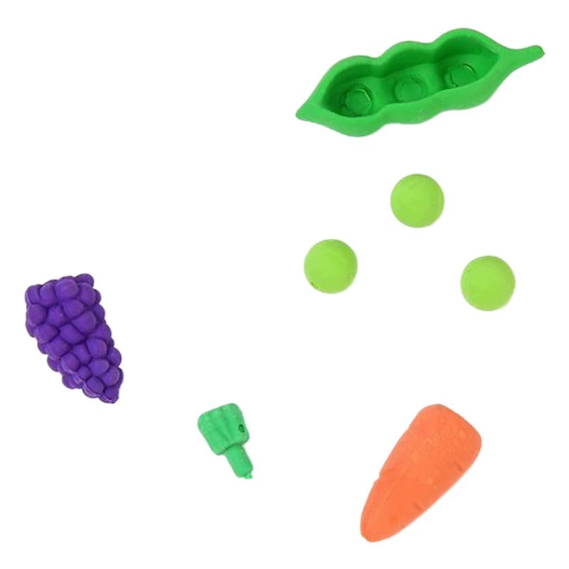 Фабрика прямой головоломки ластик фрукты и овощи ластик может быть собран резиновые студенческие принадлежности призы оптом