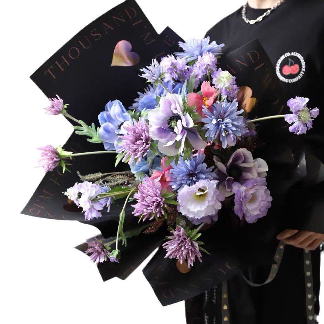 Flor fiesta fábrica de nuevos productos de alto nivel emoción día de la gente papel de embalaje de flores estampado amor florista ramo de papel de embalaje