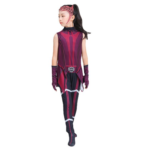 Scarlet Witch Girl Superhero Dress Up Children's Halloween Cosplay Cosplay Costume