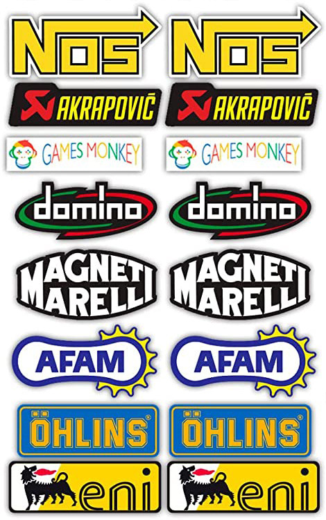 Italia Amazon motocicleta pegatinas casco bicicleta personalidad pegatinas coche scooter pequeñas pegatinas