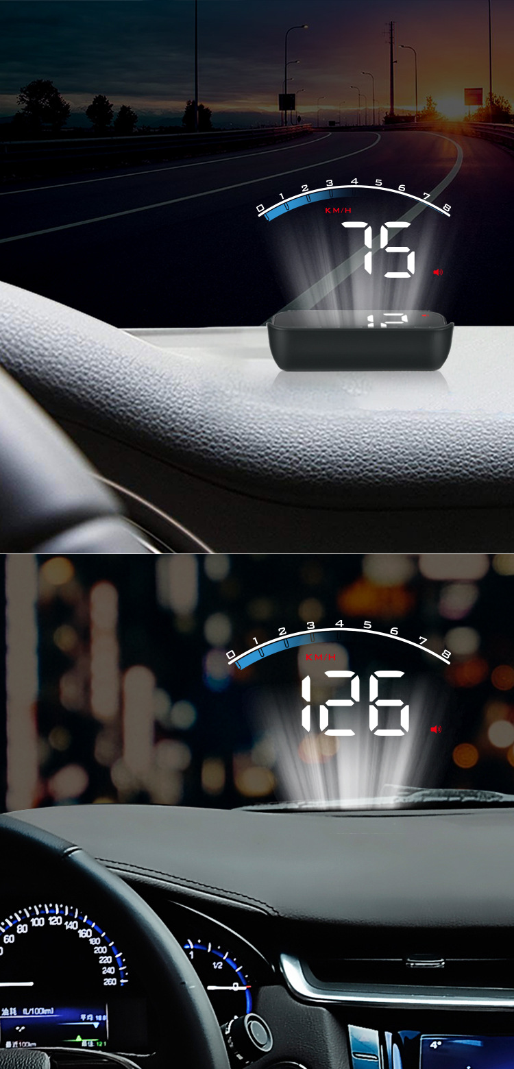 Portable Car Display Obd Car Modified High-Definition Code Meter Projector Shenzhen Hud Head-Up Display M6S