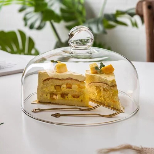 Multi-size transparent preservation glass lid Lead-free glass cover storage dustproof Breadfruit tasting plate lid