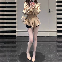 早秋外套女2025年新款法式春秋卡其色短款时尚小个子流行穿搭