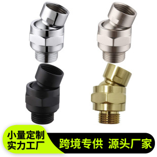 Cross-border hot shower top spray universal joint all copper matte black brushed light 4 points interface all copper swing ball head