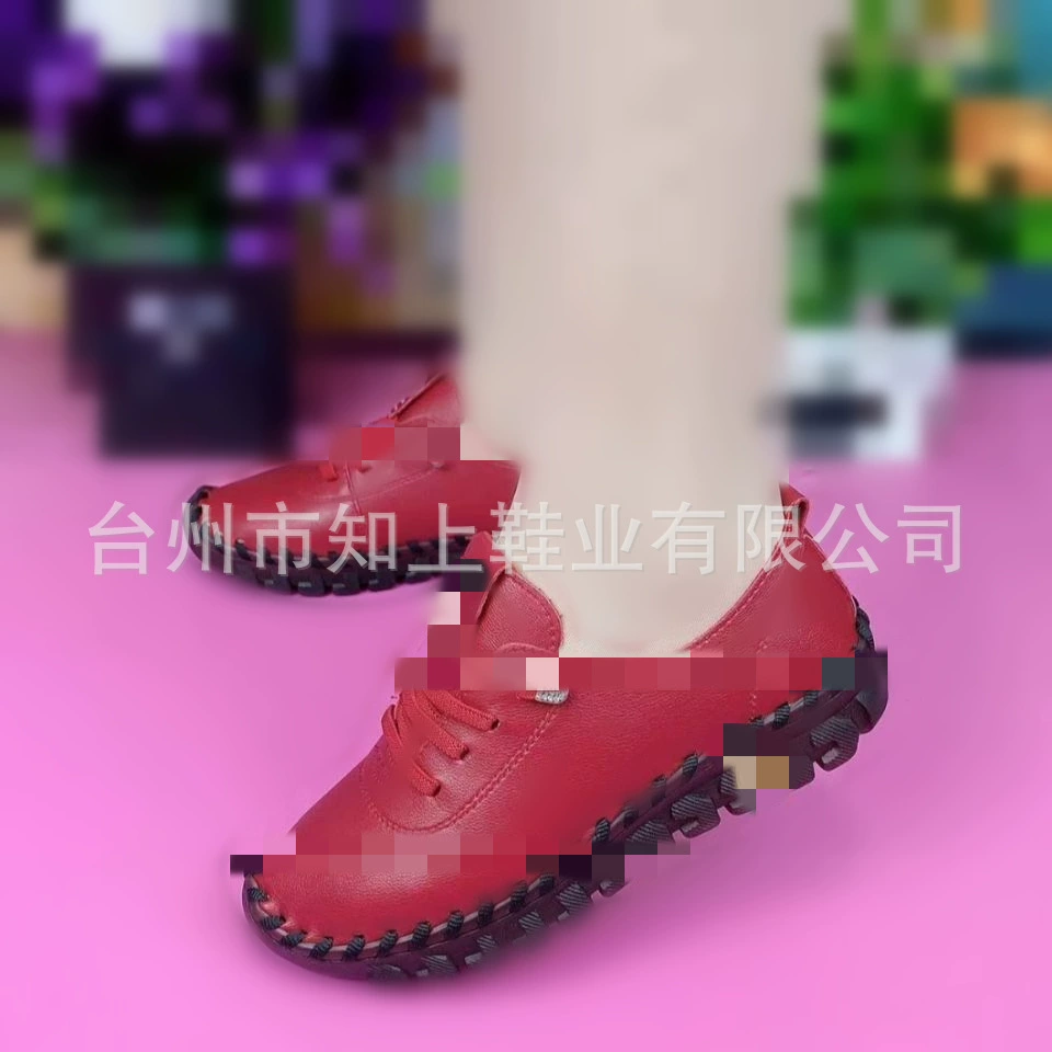 Говяжьи сухожилия с мягкой подошвой материнская обувь женская весна-лето 2022 новые туфли на плоской подошве повседневная обувь. Большое количество Cong