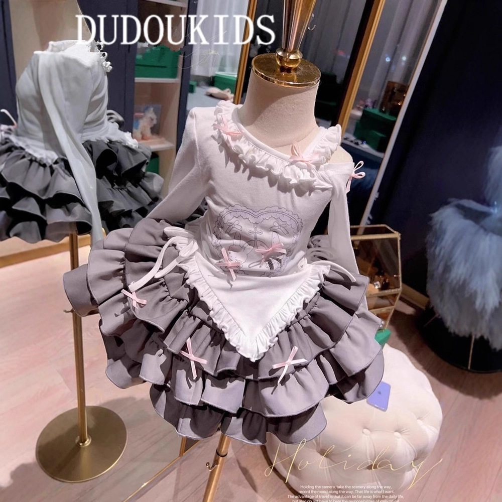 Girls Autumn Clothing Set 2025 New Children's Lolita Skirt Spring Hot Girl Skirt Princess Skirt Dropshipping