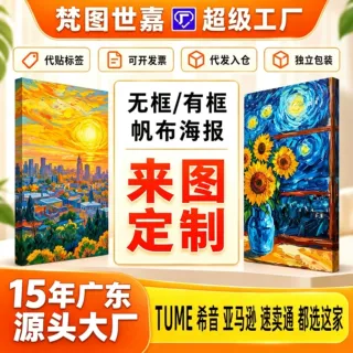 跨境亚马逊TEMU希音定制现代简约企业装饰画办公室墙壁励志挂画