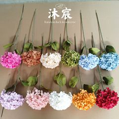 メーカーの卸売りの対外貿易のシミュレーションの単一のアジサイの90枚の結婚祝いの家の装飾の生け花のヨーロッパ式のアジサイ
