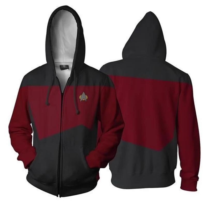 Foreign trade new Star Trek 3D digital printing hooded sweater coat cosplay surrounding