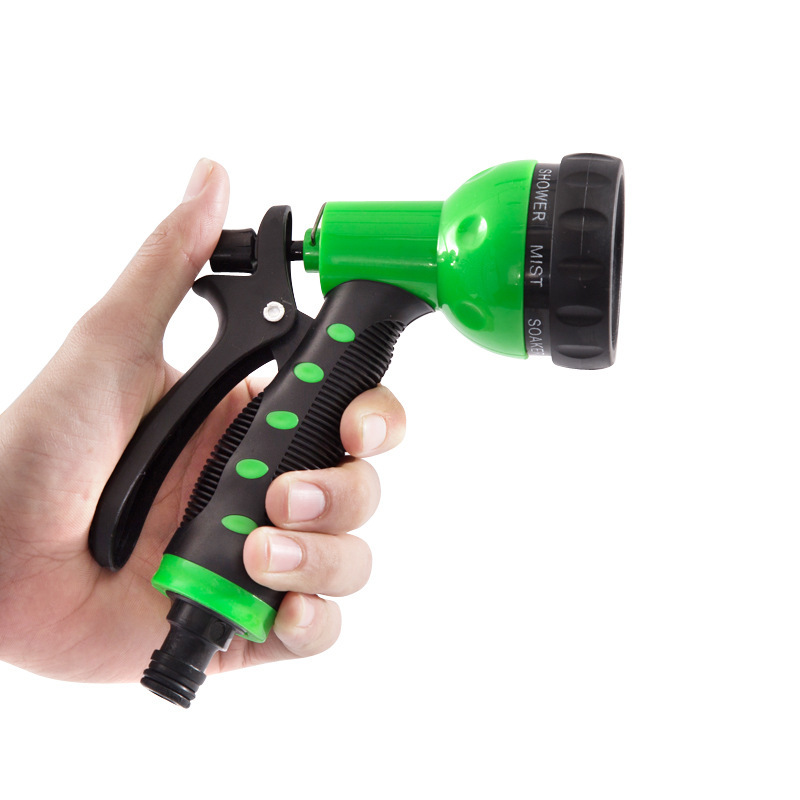 Venta directa de fábrica de cabezal de pistola de agua de alta presión de siete funciones de plástico para el hogar, suministro de pistola de agua para lavado de autos, pistola de agua de jardín de 7 funciones image 5