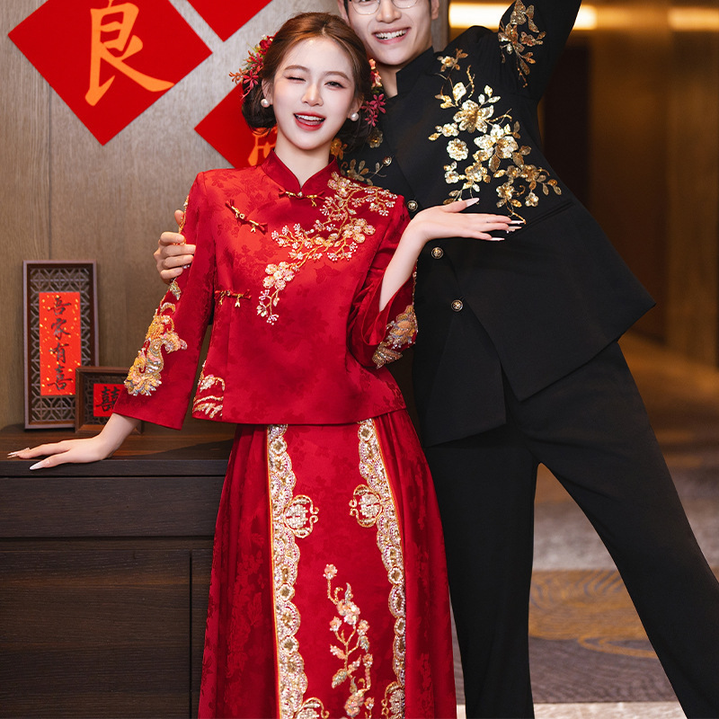 Jinyuer Original New Chinese Style Bridal Engagement Dress Wedding Toasting Dress 2026 New Model for Wedding Ceremony and Marriage Registration Jinyuer Original New Chinese Style Bridal Engagement Dress Wedding Toasting Dress 2026 New Model for Wedding Ceremony and Marriage Registration