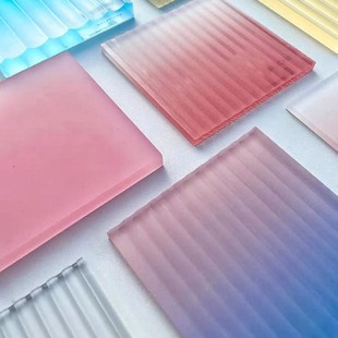 Gradient acrylic board net red shop decorative board color bar clothing store display uv printing factory direct
